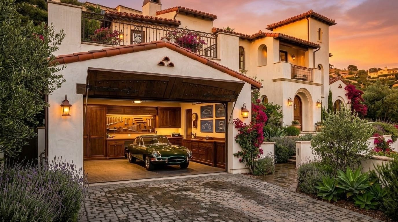 Youssef Garage Door Repair Overhead Garage Door Gliding Open in Highland Park, IL